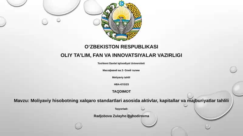 Moliyaviy tahlil 1