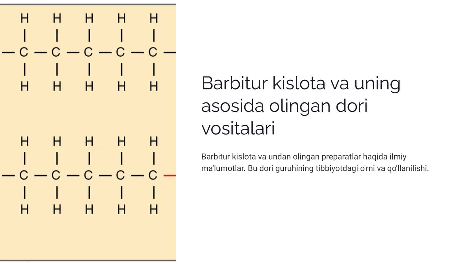 Barbitur kislota va uning asosida olingan dori vositalari 1
