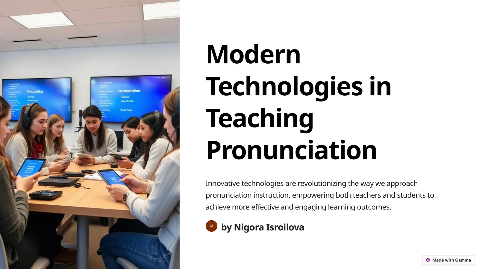Modern Technologies in Teaching Pronunciation 1