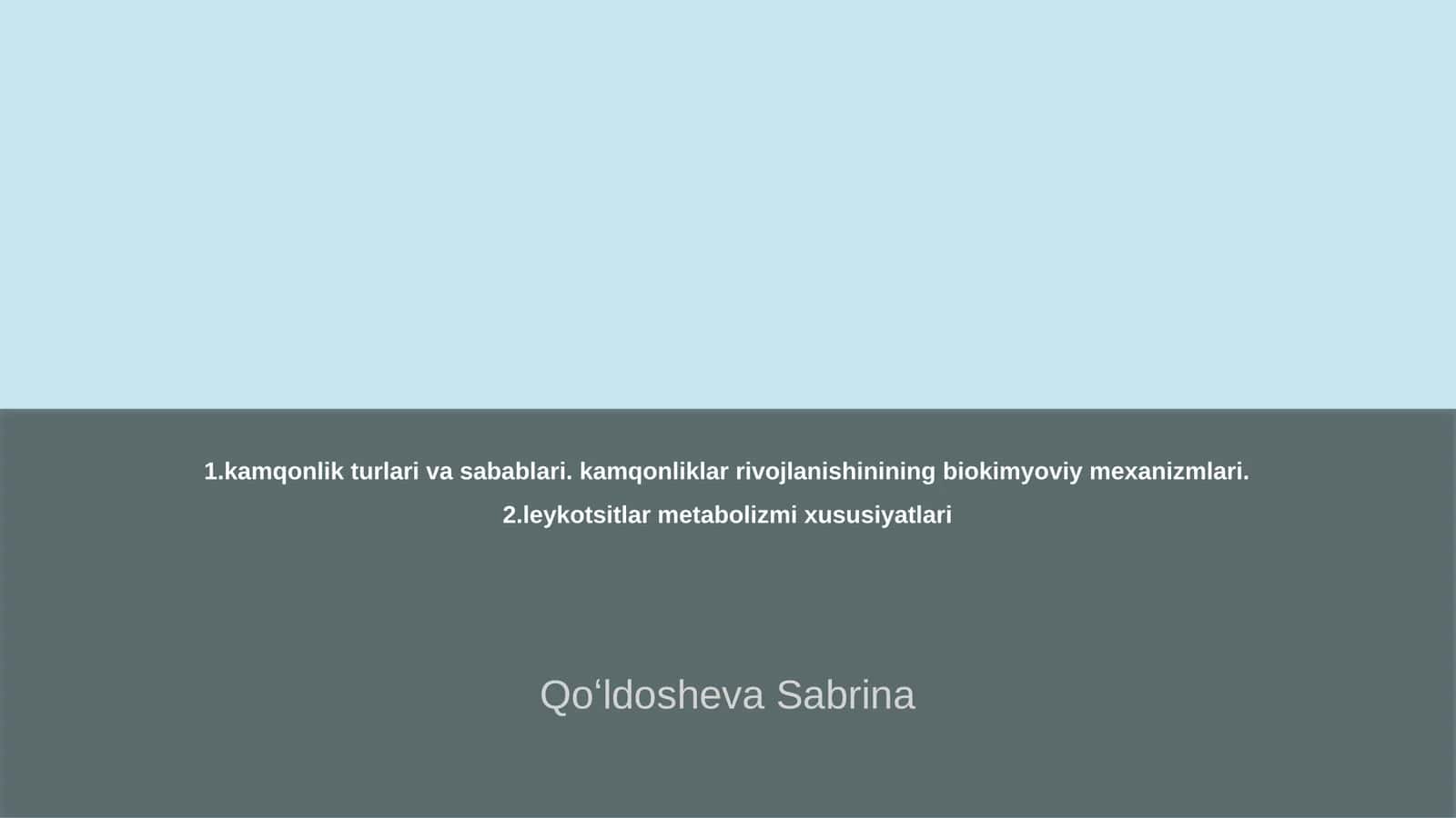 Kamqonlik turlari va sabablari 1