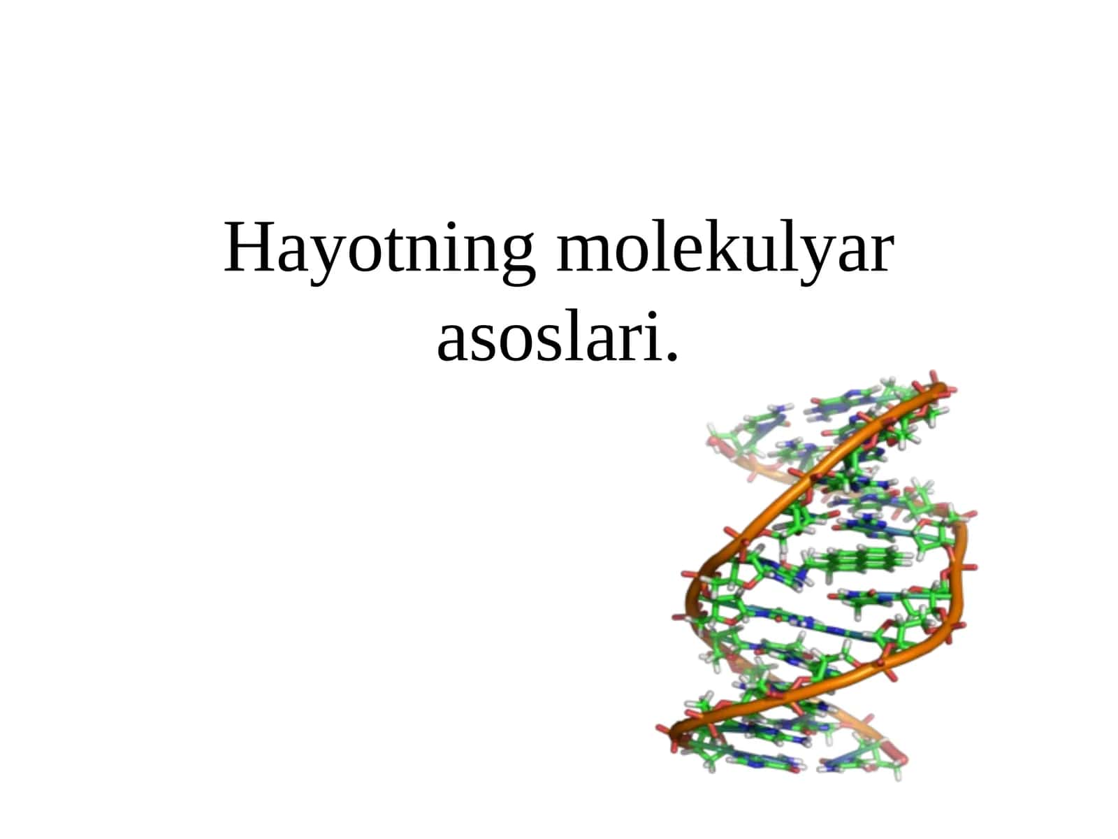 Hayotning molekulya rasoslari 1