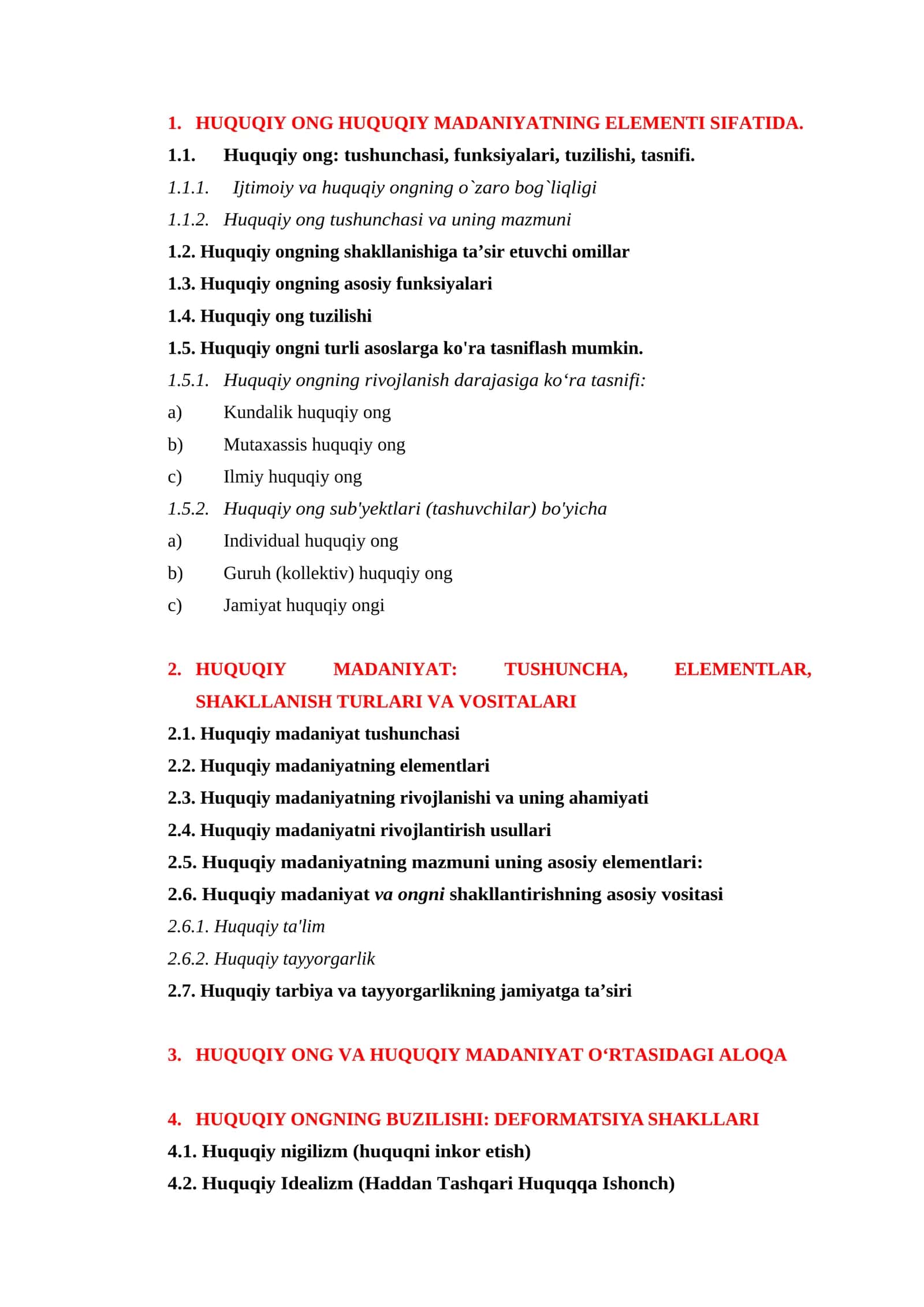 Huquqiy Ong va Madaniyat 1