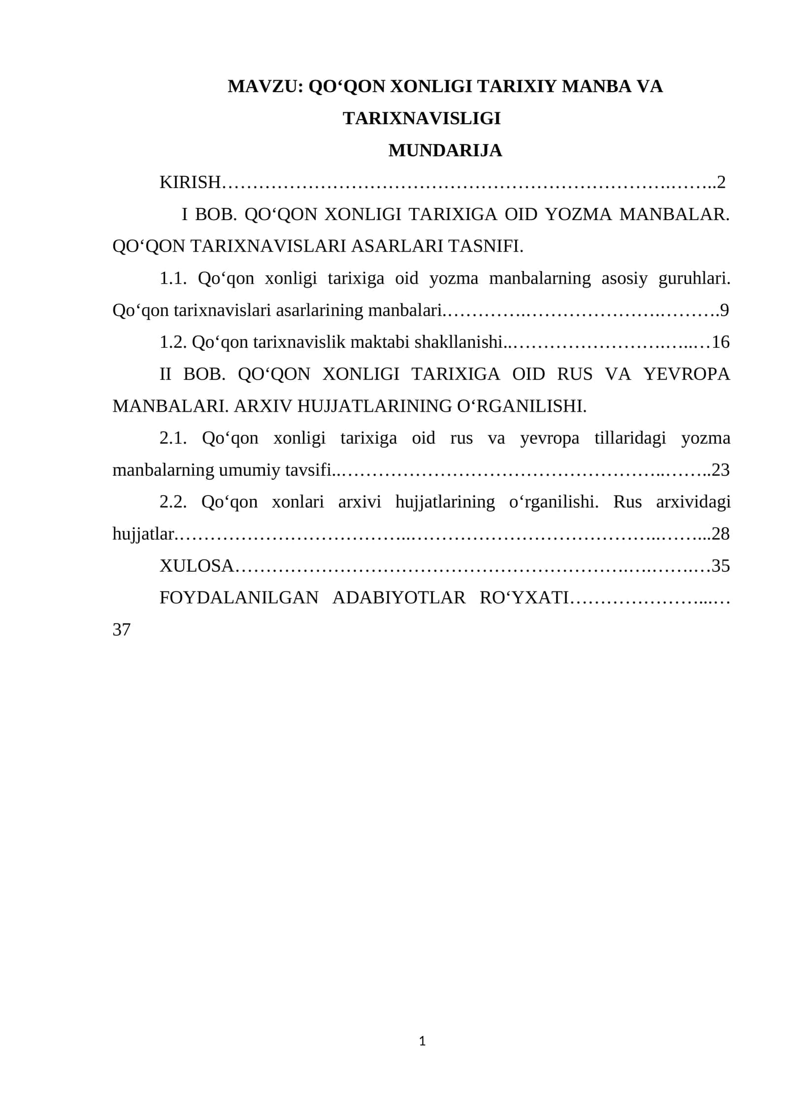 Qoʻqon xonligi tarixiy manba va tarixnavisligi 1