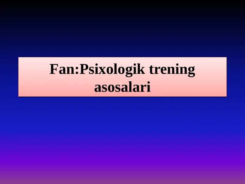 Mavzu:Tanqidiy fikrlashni rivojlantirish bo`yicha treninglar 1