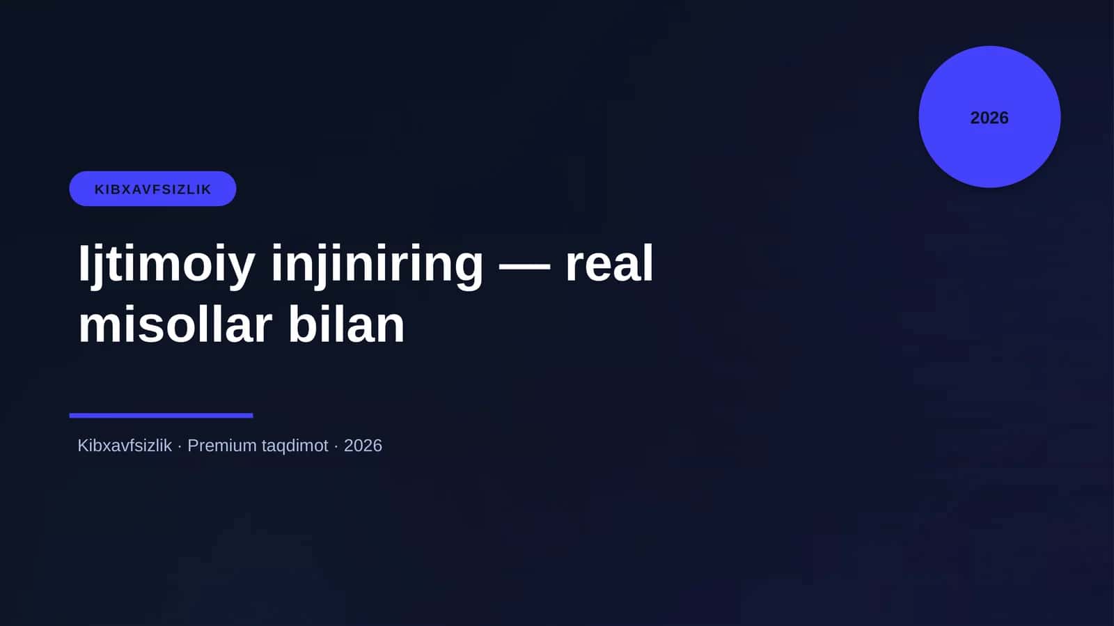 Ijtimoiy injiniring — real misollar bilan 1