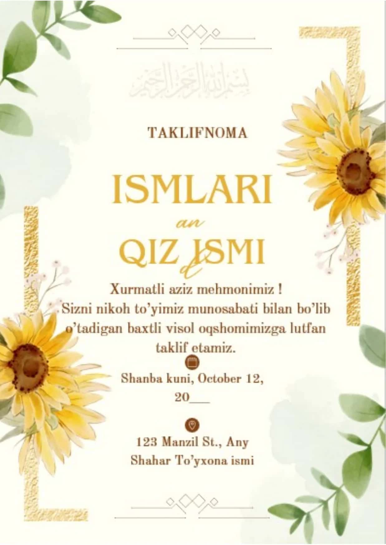 TAKLIFNOMA SHABLON 1