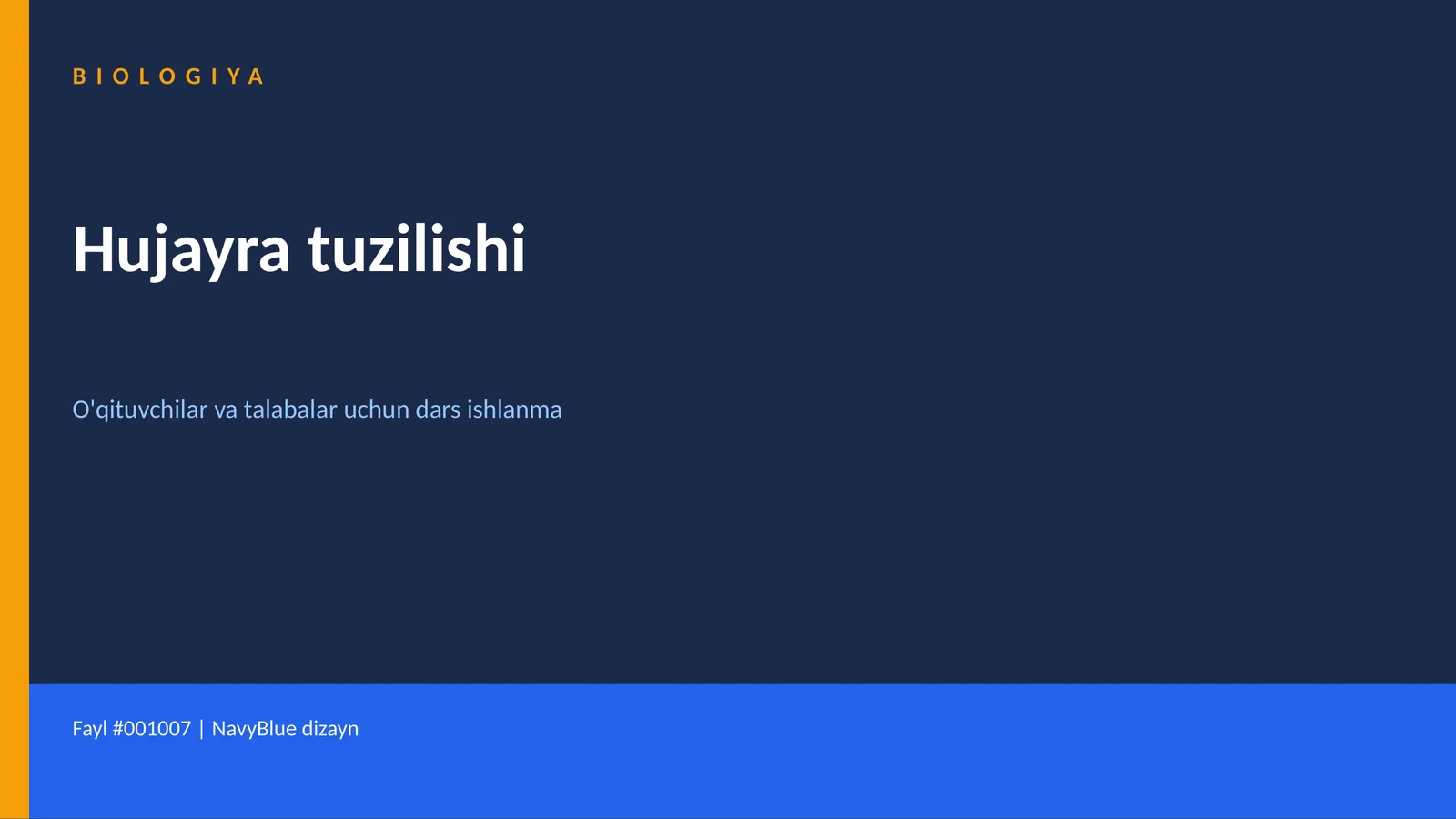 Hujayra tuzilishi 1