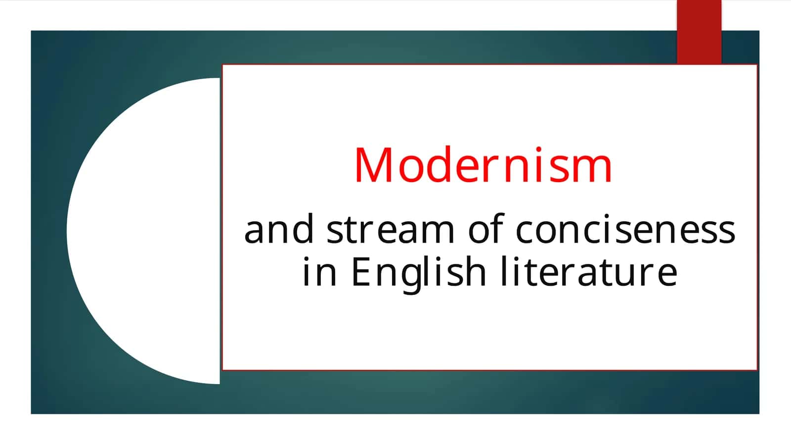 Modernism 1