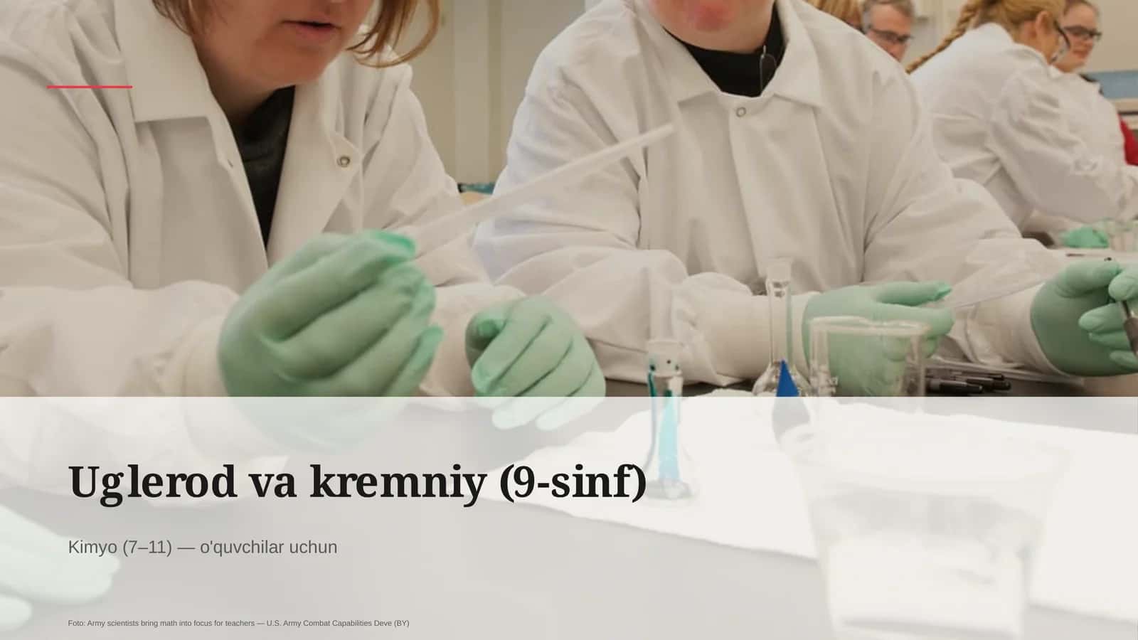 Uglerod va kremniy (9-sinf) 1