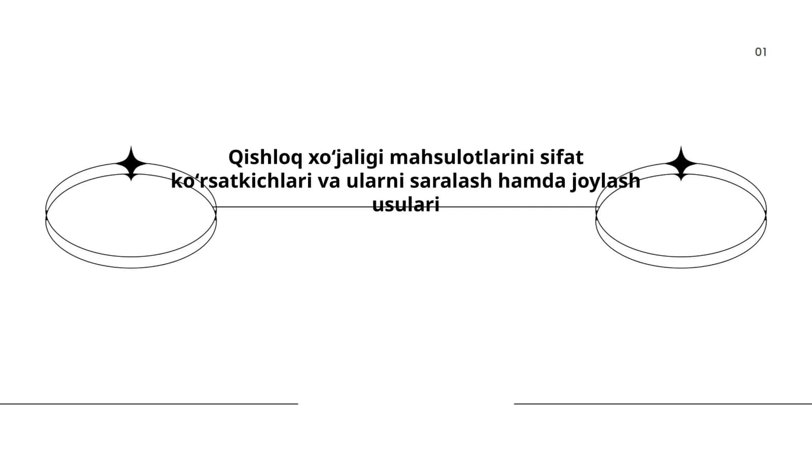Qishloq xoʻjaligi mahsulotlarini sifat koʻrsatkichlari va ularni saralash hamda joylash usulari 1