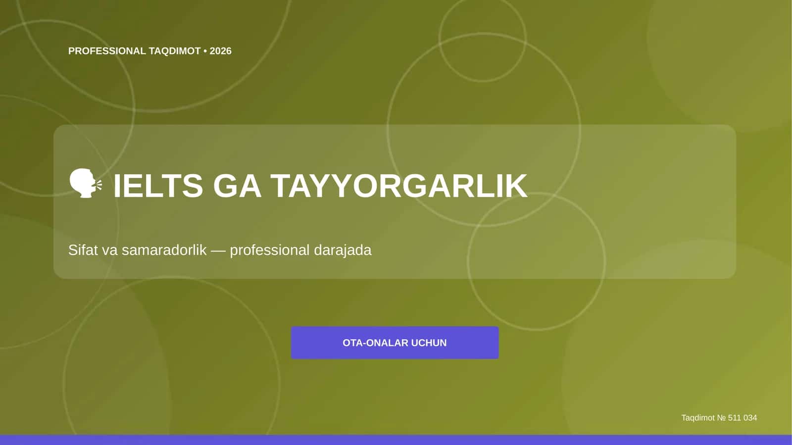 PROFESSIONAL TAQDIMOT • 2026 1