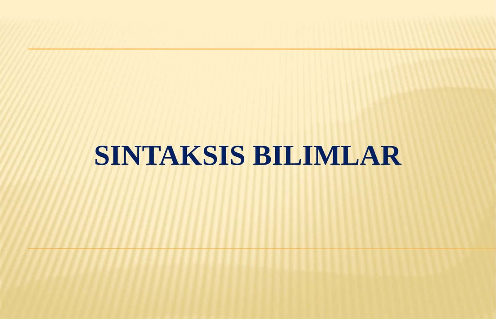 SINTAKSIS BILIMLAR 1