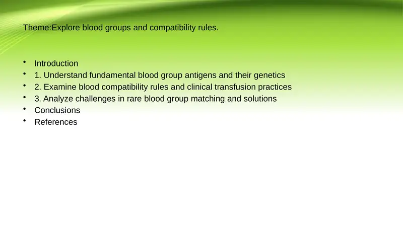 Explore blood groups and compatibility rules 1