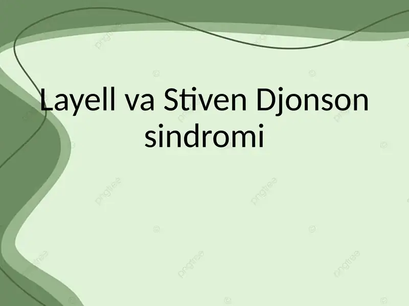 Layell va Stiven Djonson sindromlari 1