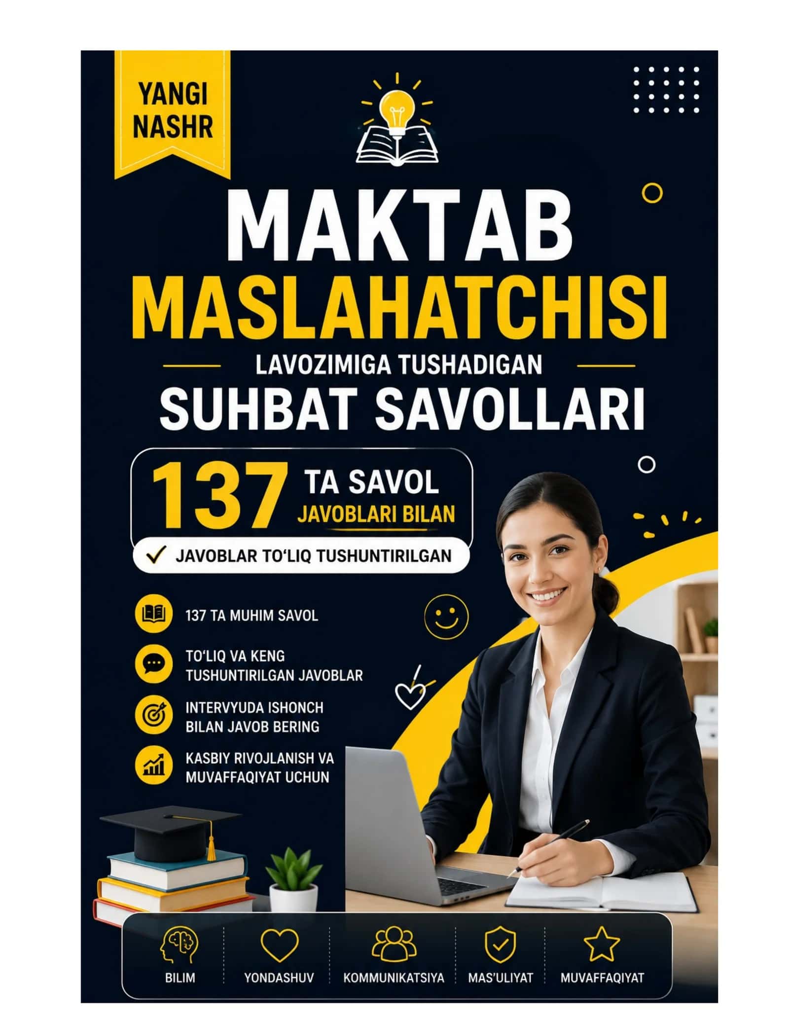Maktab maslahatchisi lavozimiga tushadigan suhbat savollari 137 ta YANGI 1