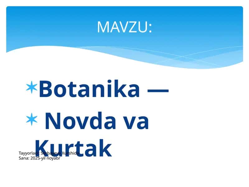 Botanika 1