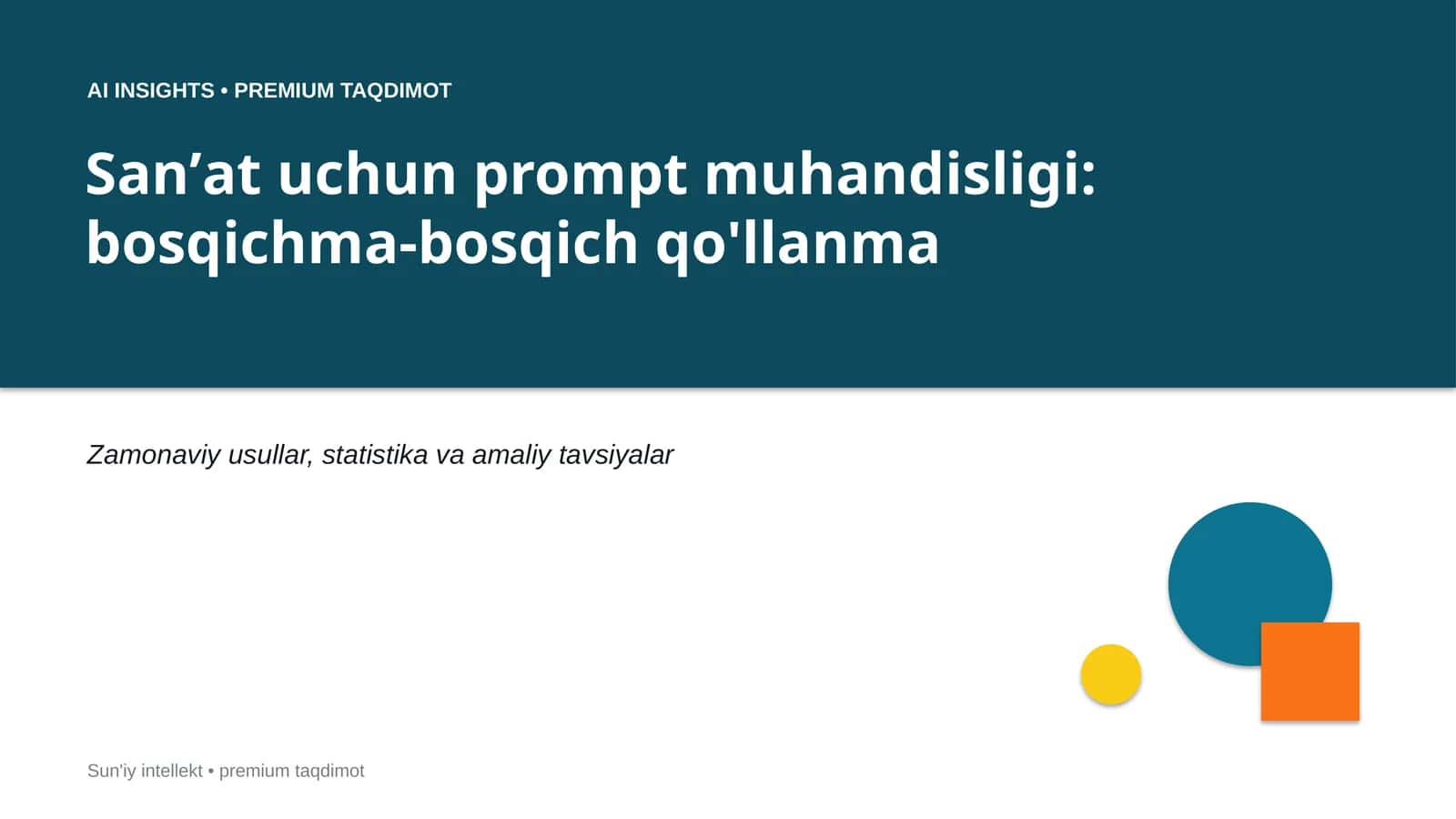 Sanʼat uchun prompt muhandisligi: bosqichma-bosqich qo'llanma 1