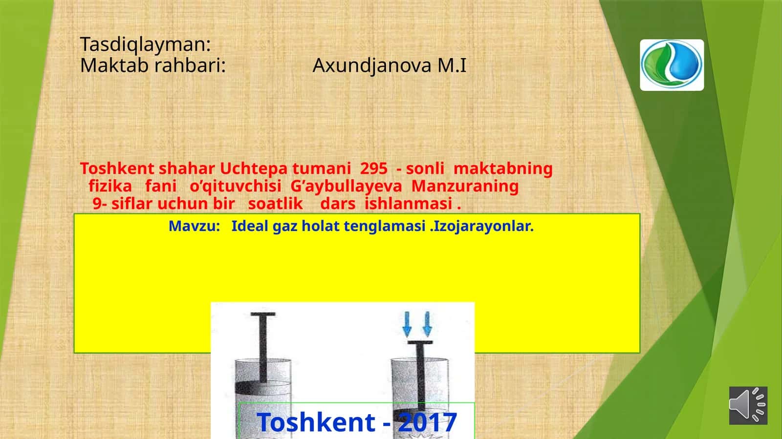 Idea gaz hollari tenglamasi. Izojarayonlar 1