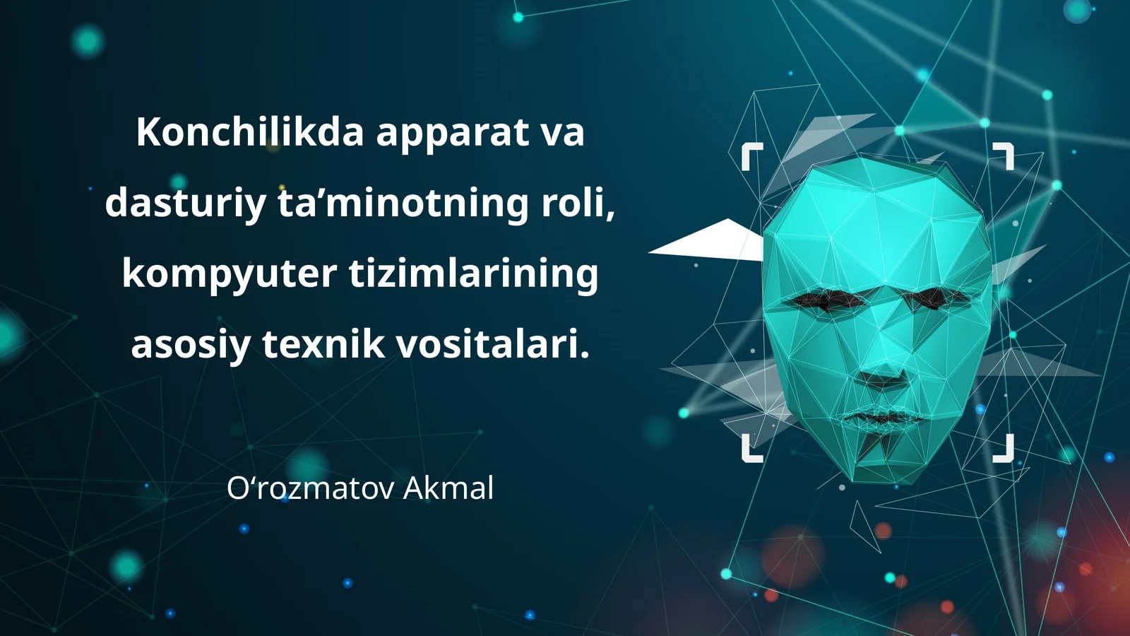 Konchilikda apparat va dasturiy ta’minotning roli, kompyuter tizimlarining asosiy texnik vositalari 1