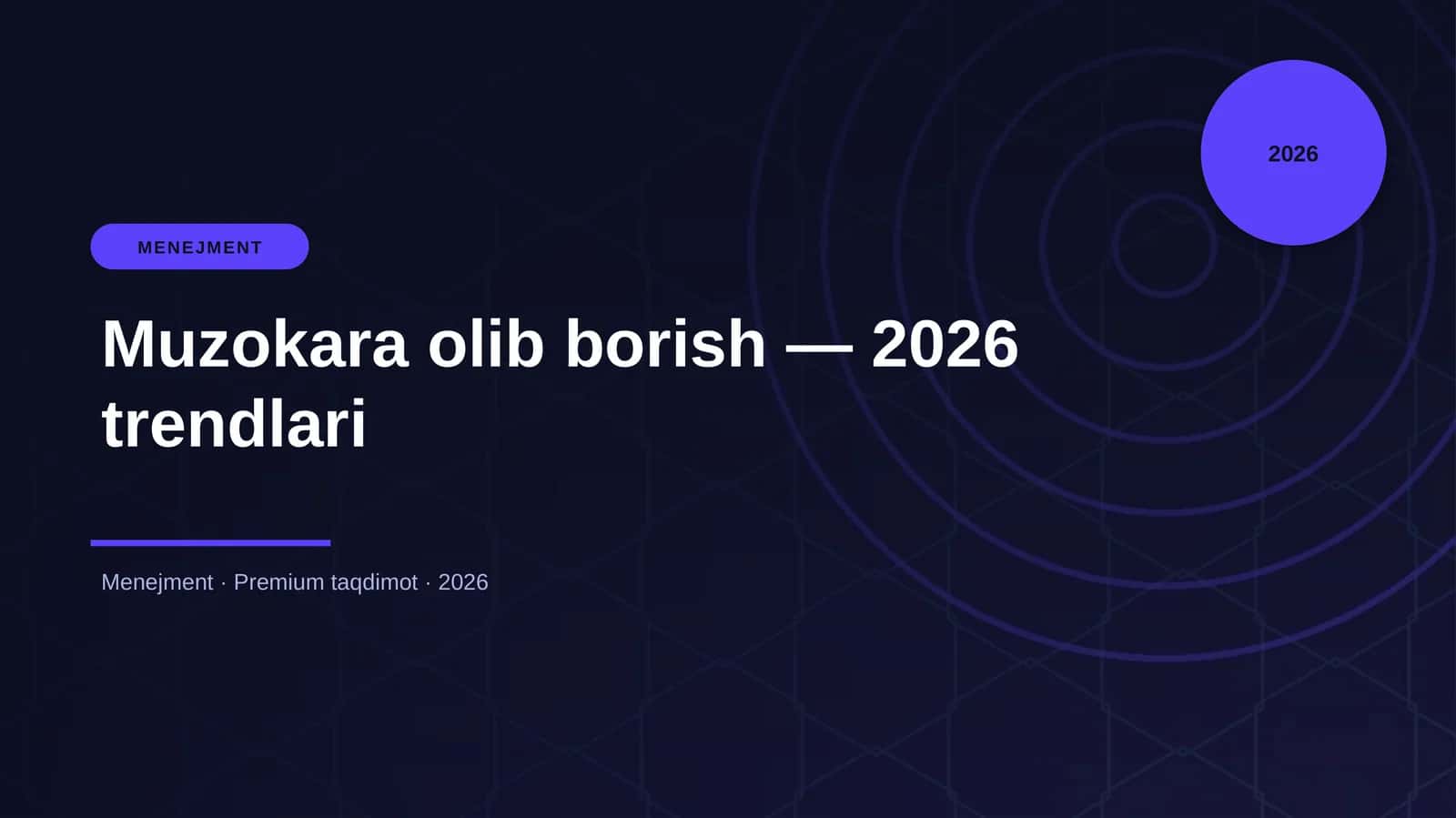 Muzokara olib borish — 2026 trendlari 1
