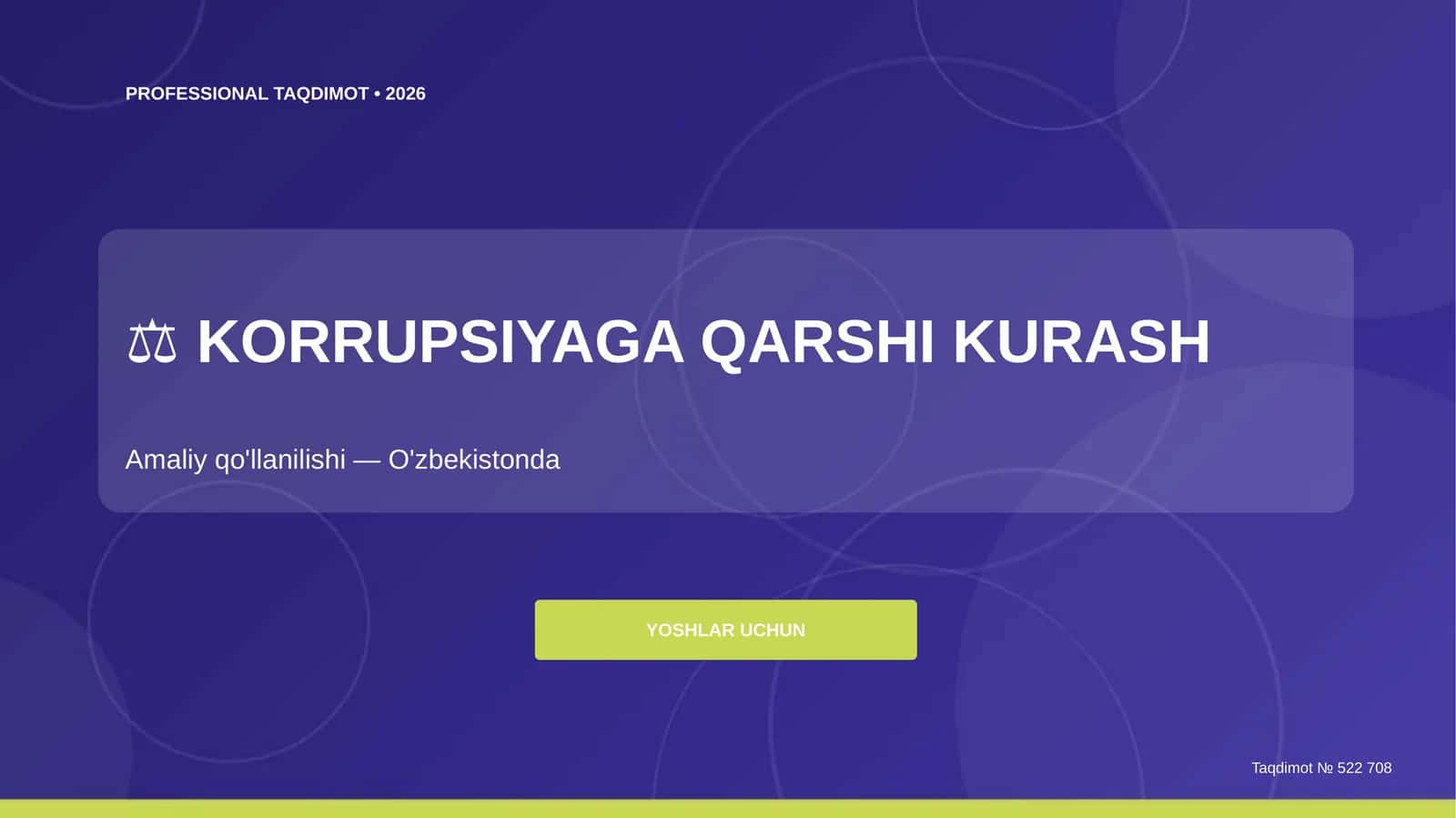 Korrupsiyaga qarshi kurash: amaliy qo'llanilishi (O'zbekistonda) [yoshlar uchun] 1