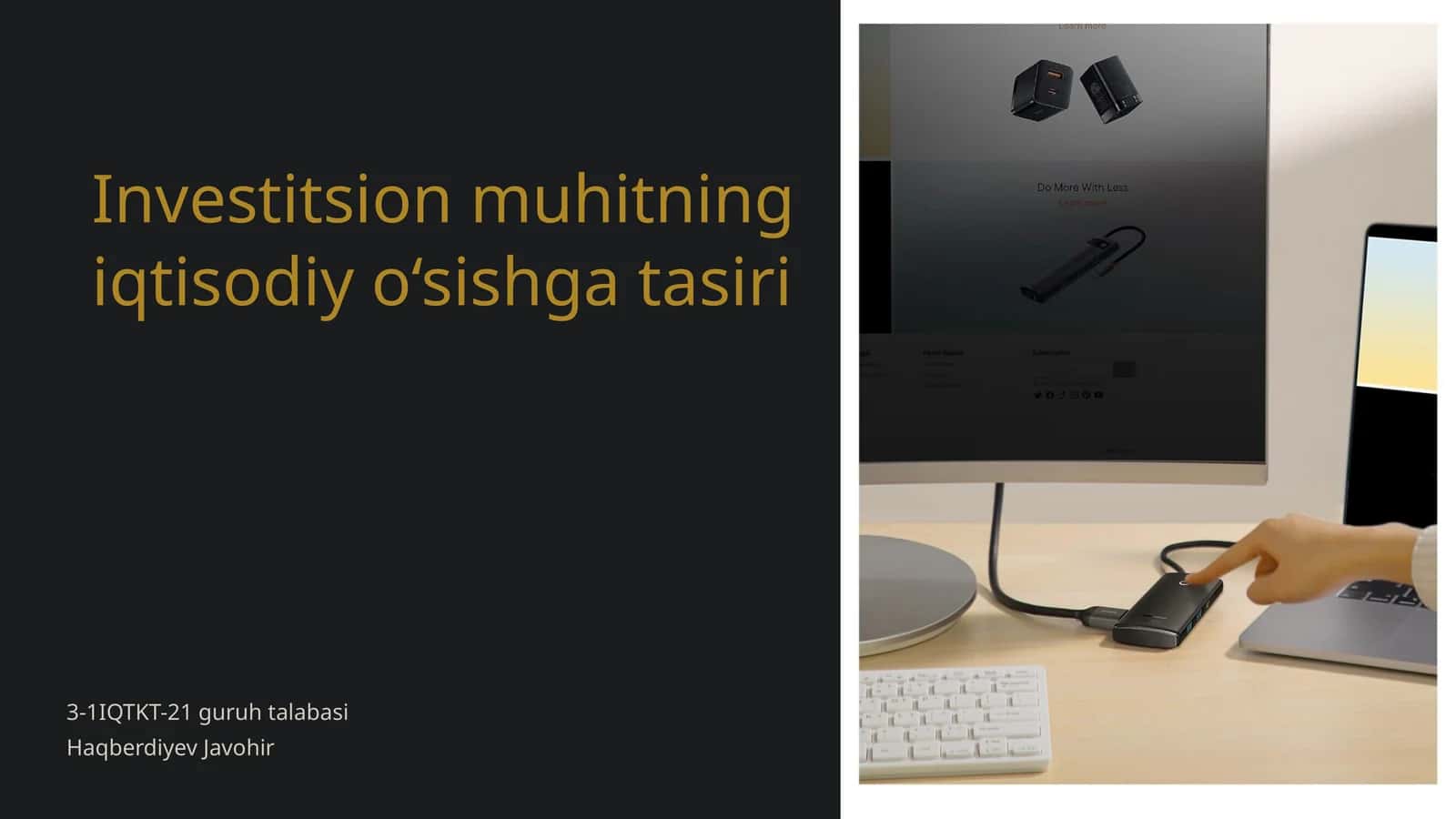 Investitsion muhitning iqtisodiy o‘sishga tasiri 1