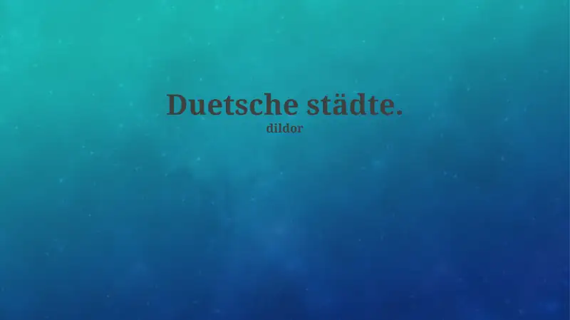 Deutschlands Städte: Ein Überblick 1