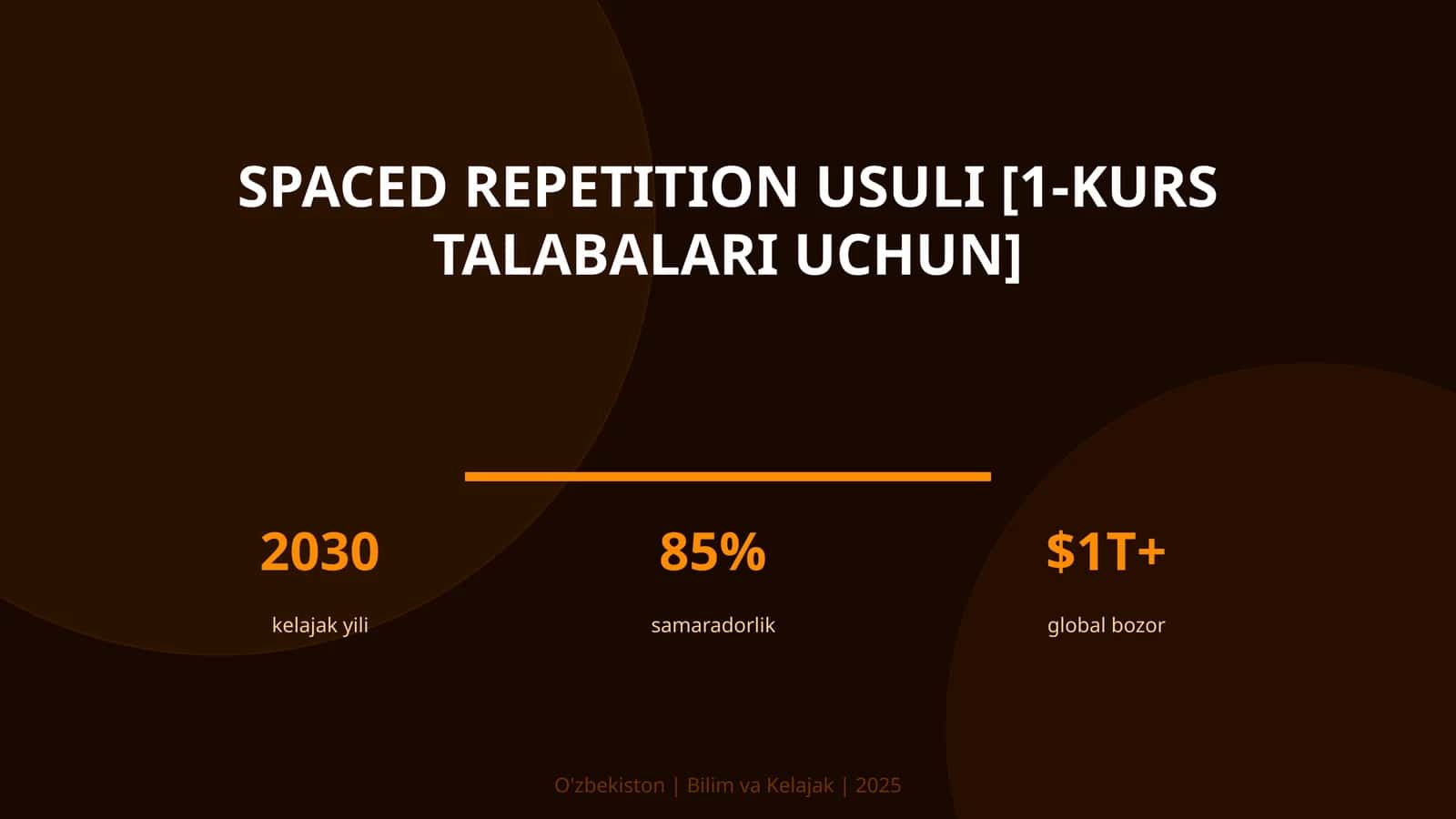 Spaced repetition usuli [1-kurs talabalari uchun] 1