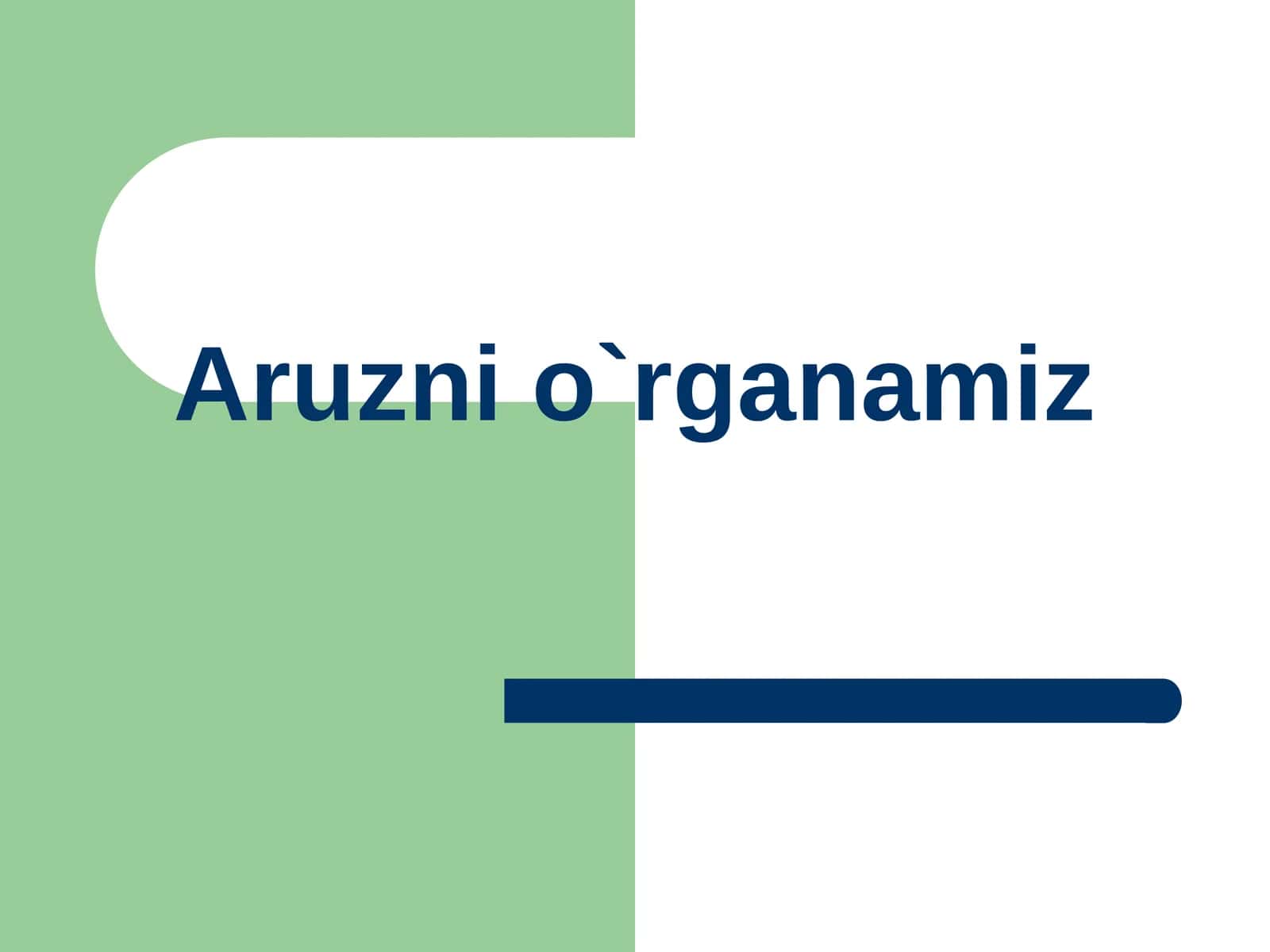 Aruzni o`rganamiz 1