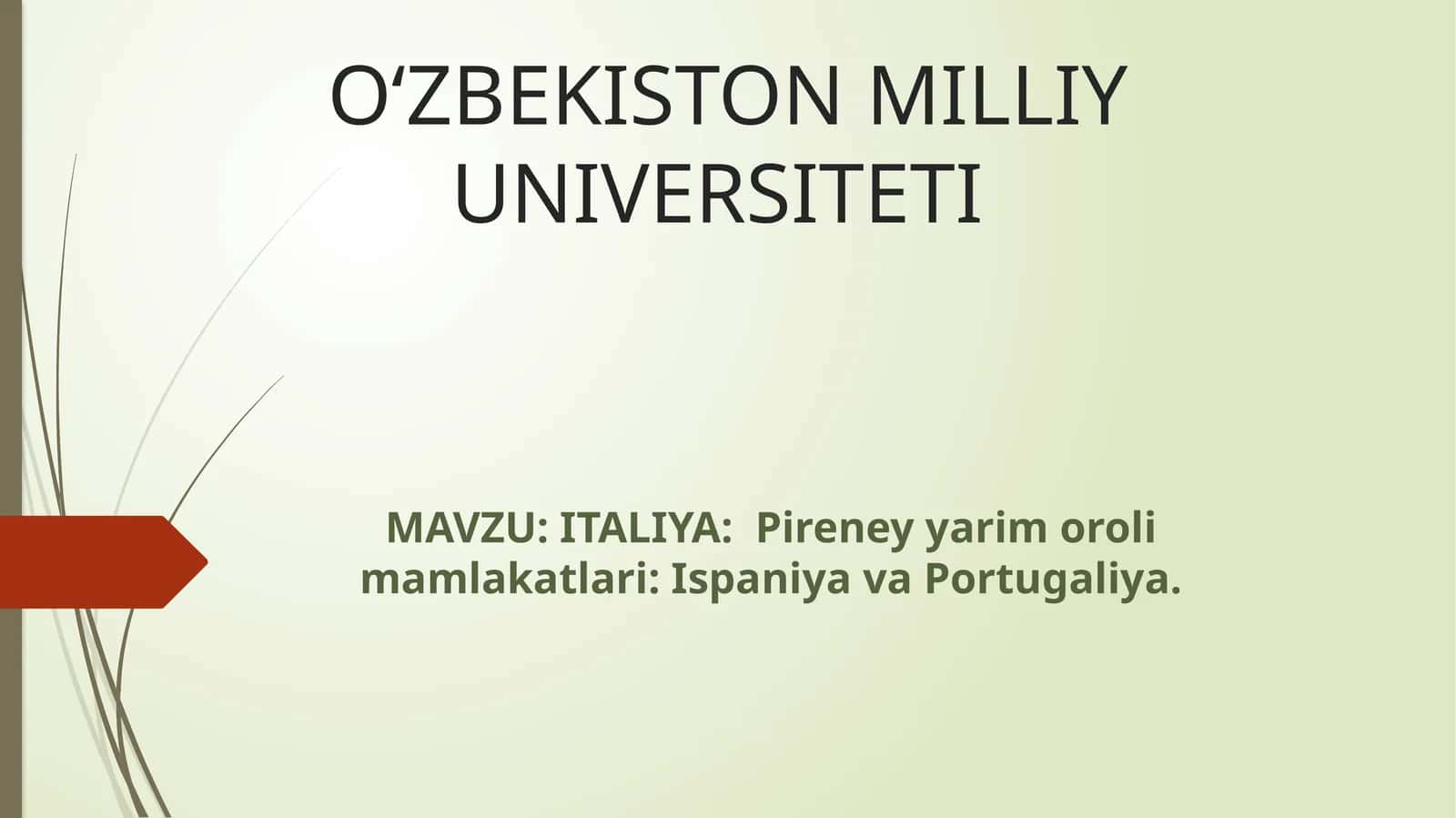 ITALIYA  Pireney yarim oroli mamlakatlari Ispaniya va Portugaliya 1