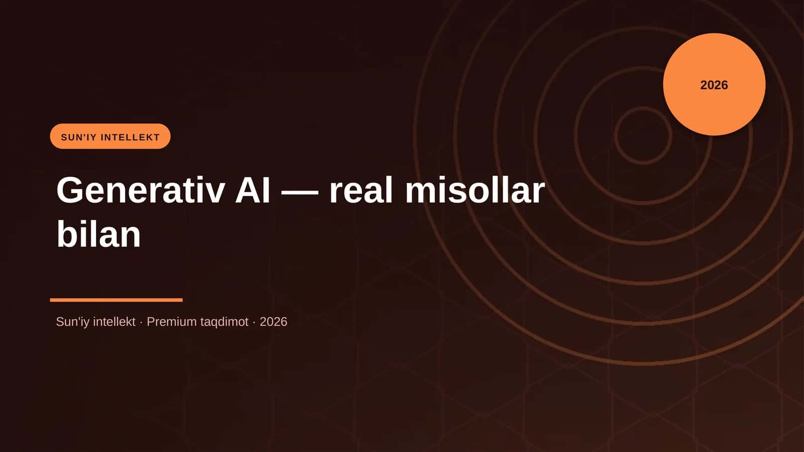 Generativ AI — real misollar bilan 1