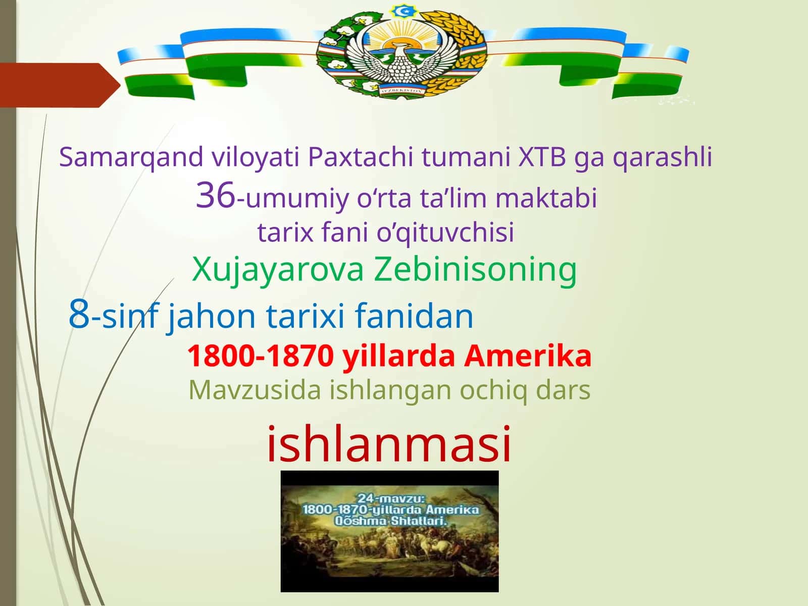 8-sinf Jahon tarixidan G'arbiy Yevropada yangi davr madaniyatining shakllanishi 1