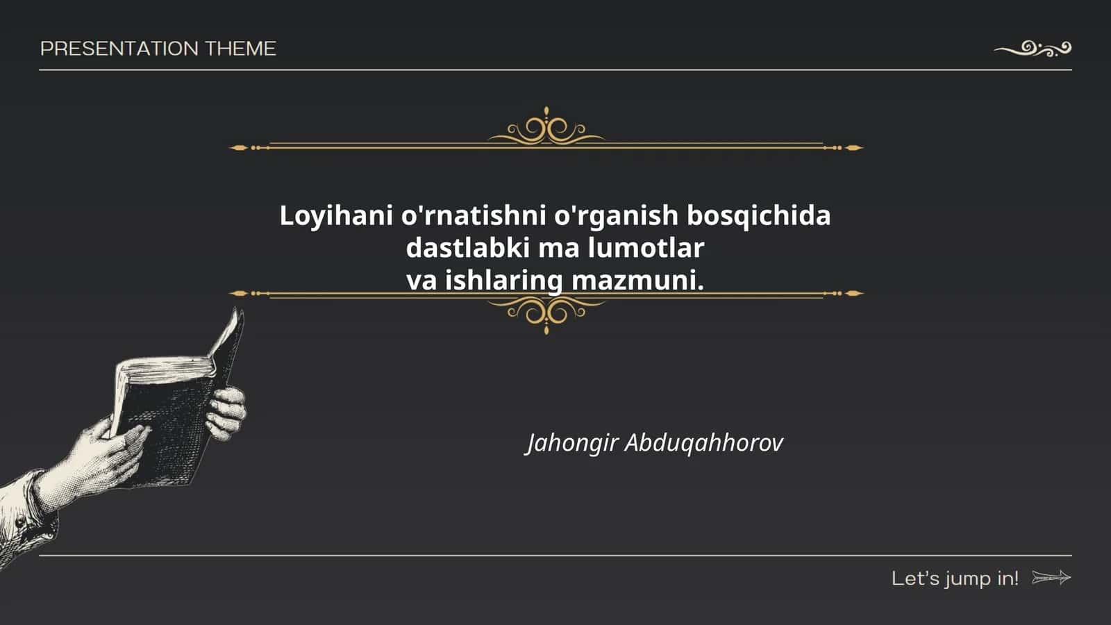 Loyihaning maqsadlari va vazifalari 1