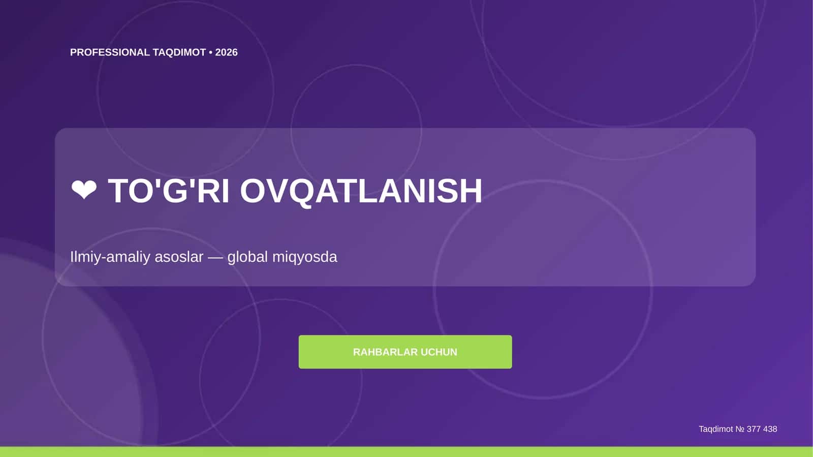 TO'G'RI OVQATLANISH 1
