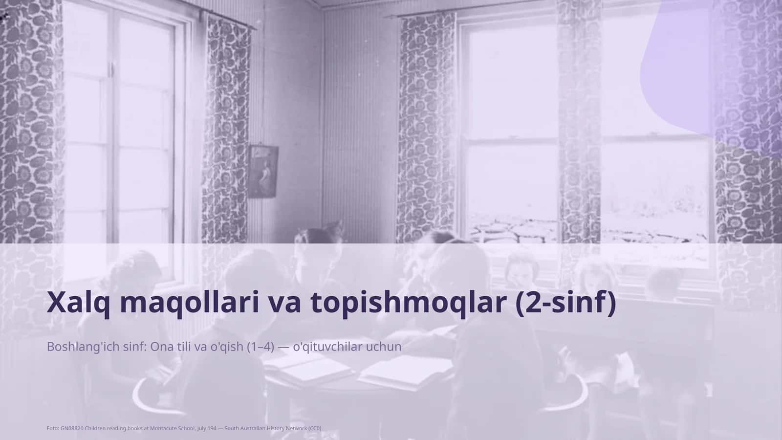 Boshlang'ich sinf: Ona tili va o'qish (1–4) — o'qituvchilar uchun 1