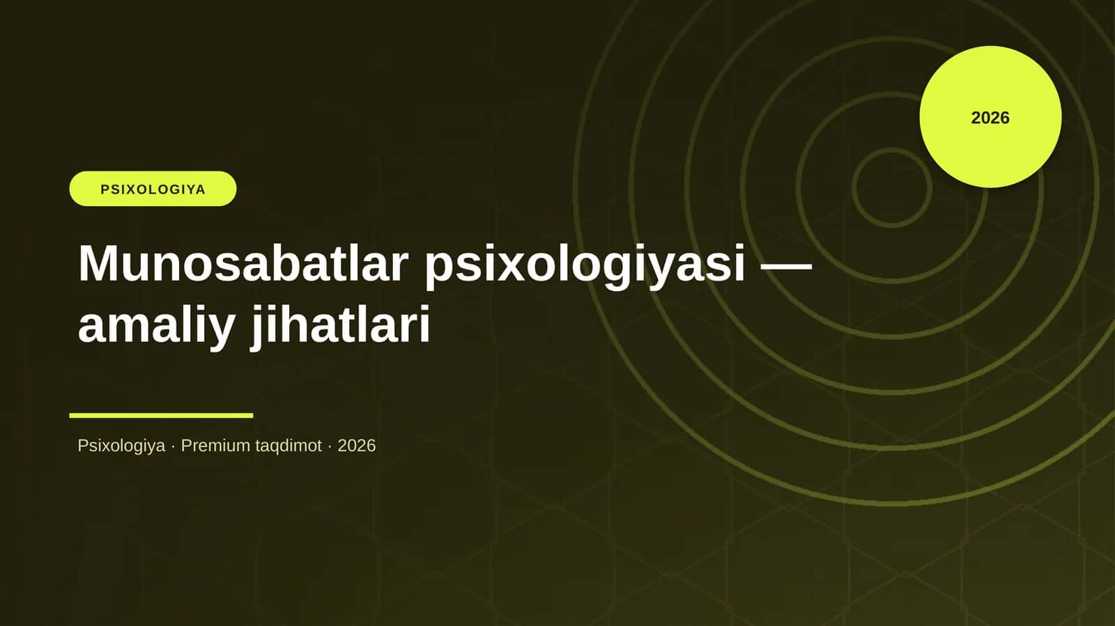 Munosabatlar psixologiyasi — amaliy jihatlari 1