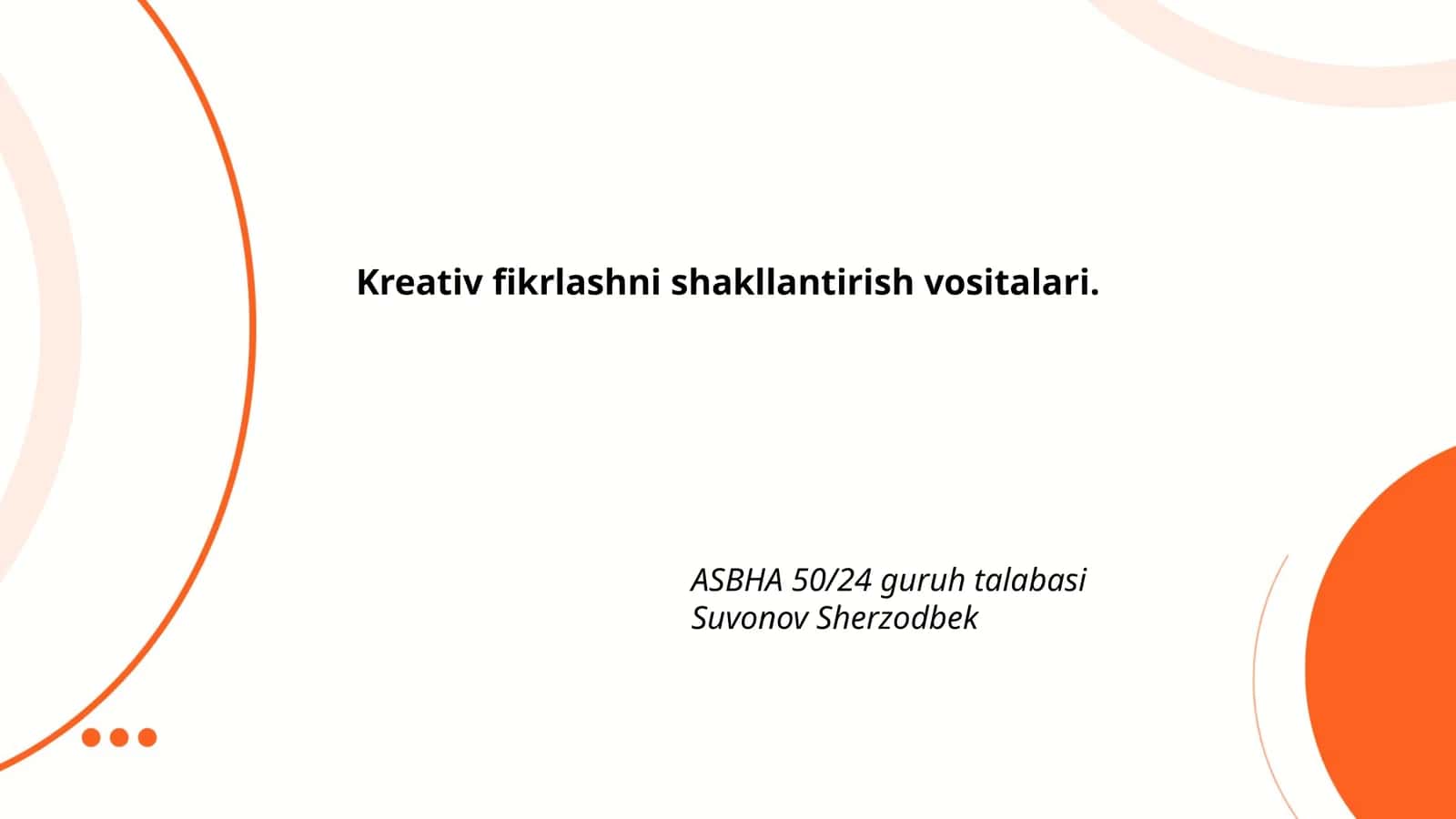 Muammo yechish usullari 1