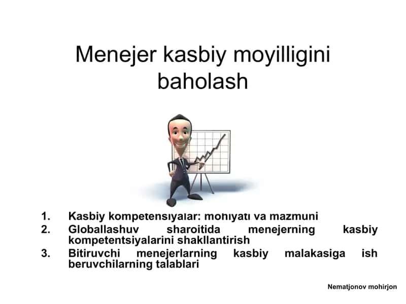 Menejer kasbiy moyilligini baholash 1