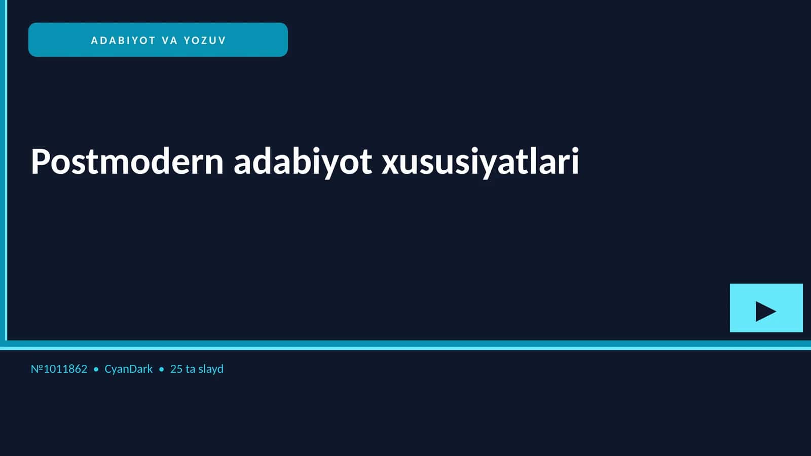 Postmodern adabiyot xususiyatlari 1