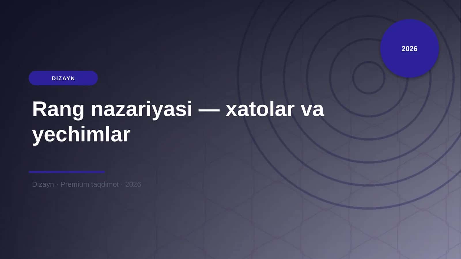 Rang nazariyasi — xatolar va yechimlar 1