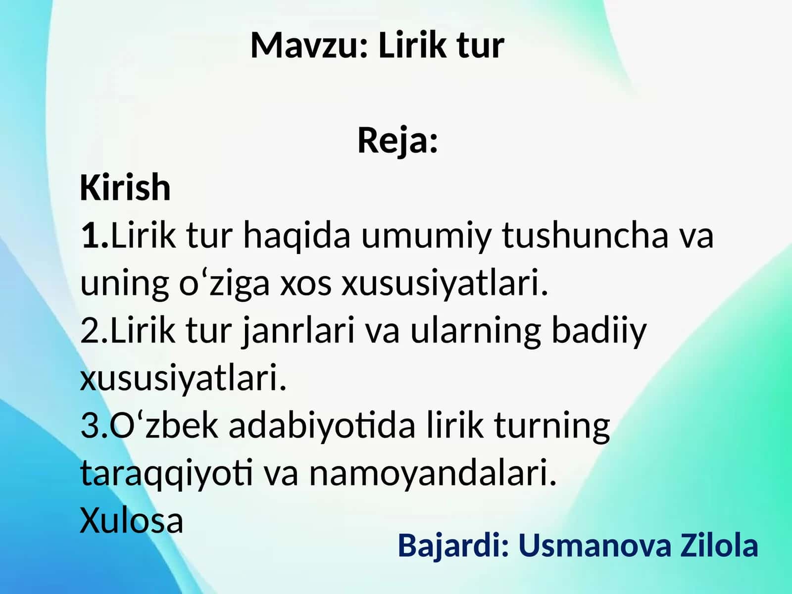 Lirik tur 1