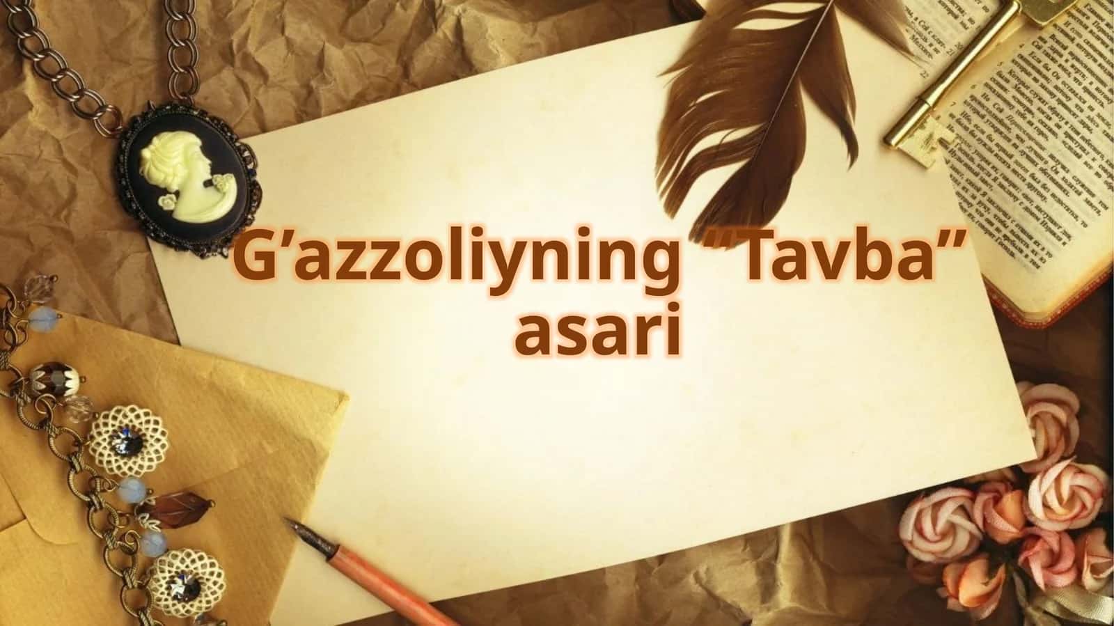 G’azzoliyning “Tavba” asari 1