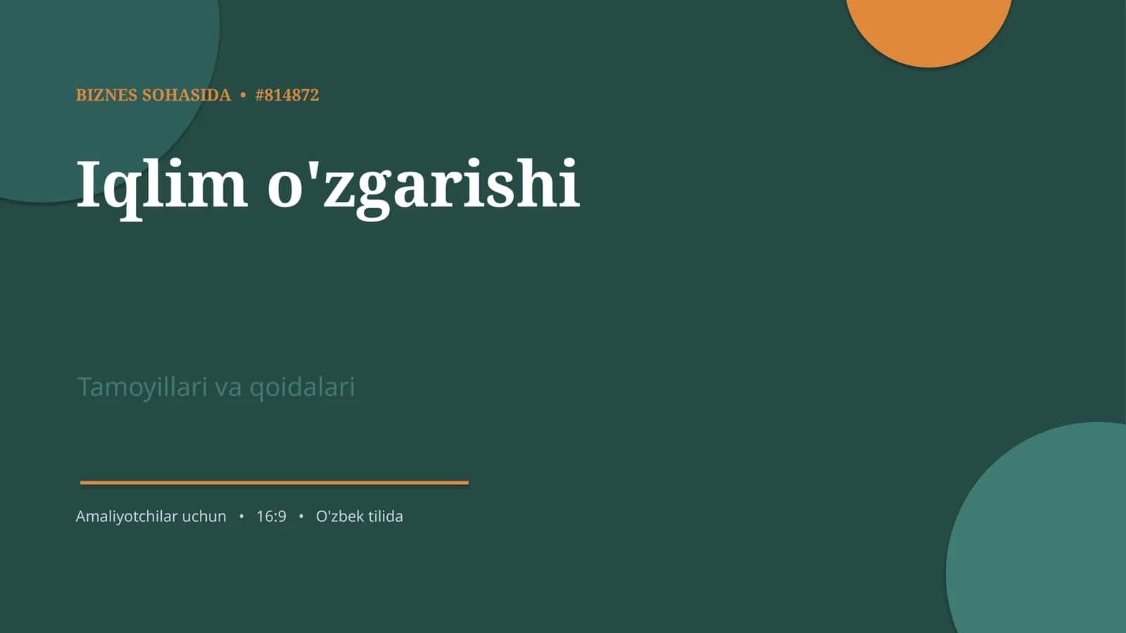 Iqlim o'zgarishi 1