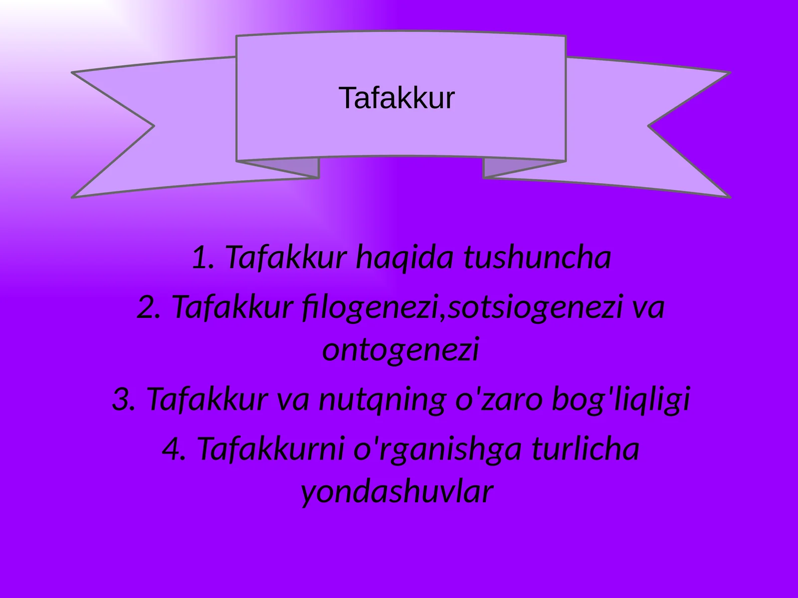 Tafakkur 1