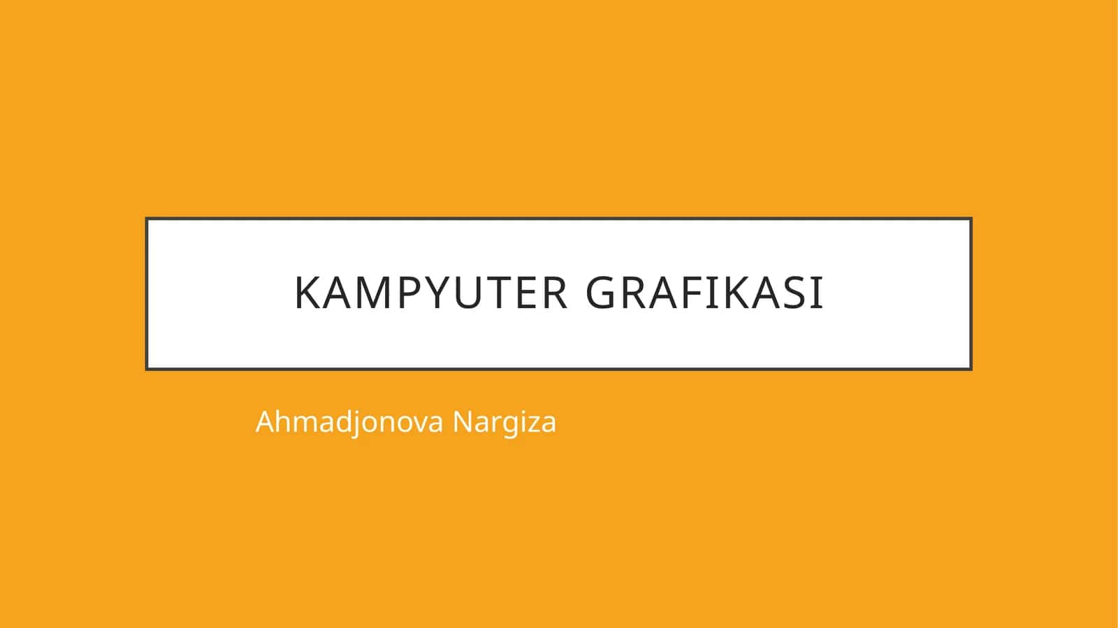 Кompyuter grafikasi va animasiyasi tushunchasi 1
