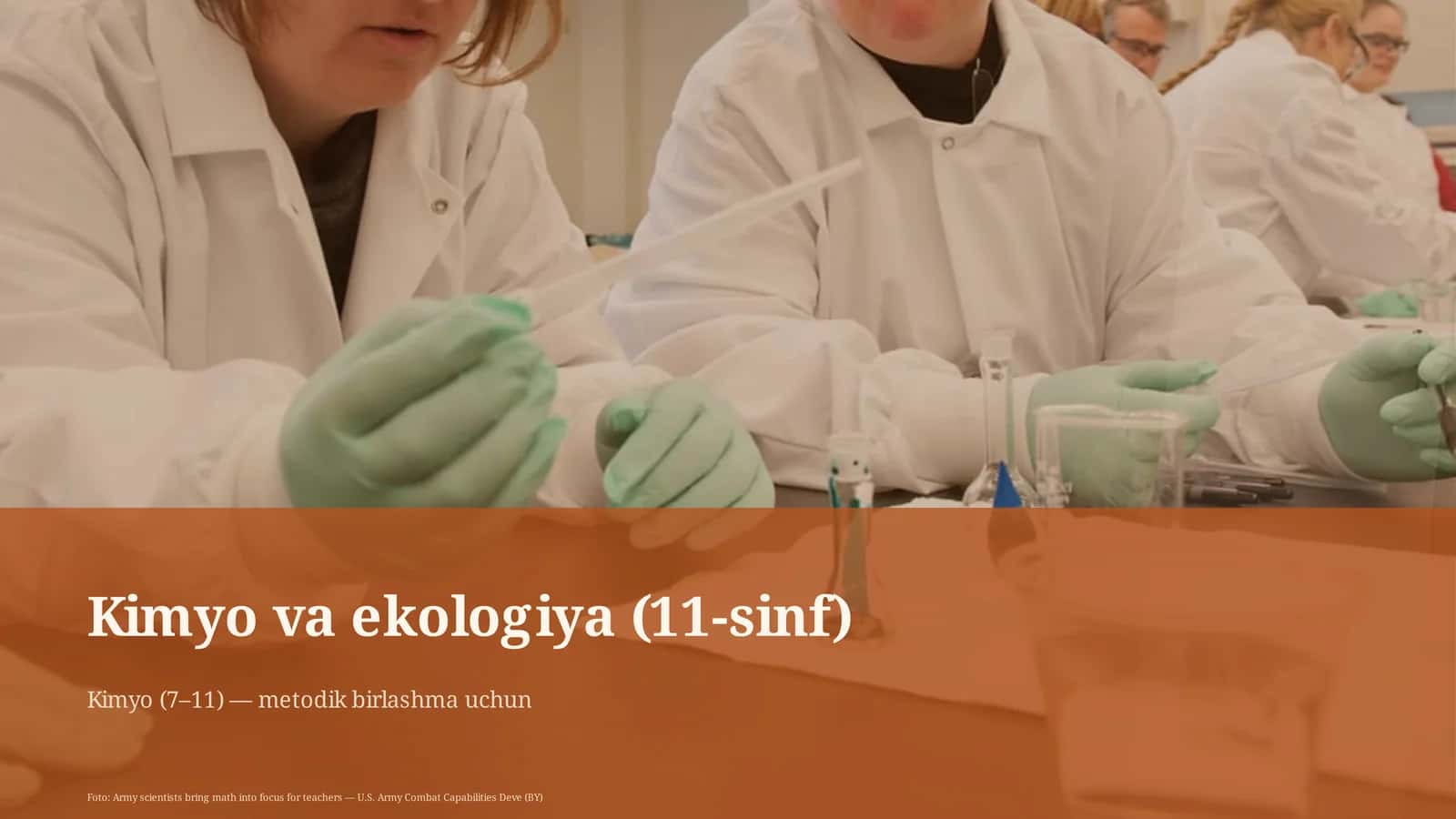 Kimyo va ekologiya (11-sinf) 1