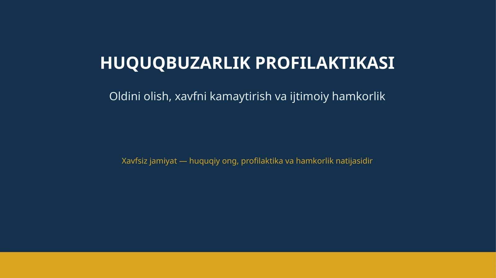 HUQUQBUZARLIK PROFILAKTIKASI 1