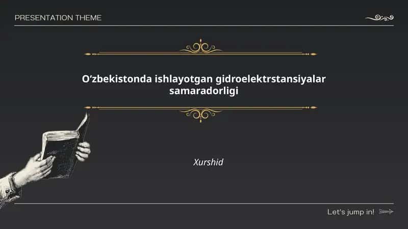 Oʻzbekistonda ishlayotgan gidroelektrstansiyalar samaradorligi 1