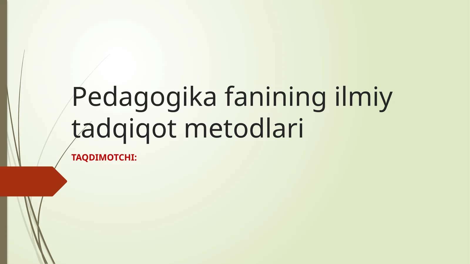 pedagogika fanidan 1