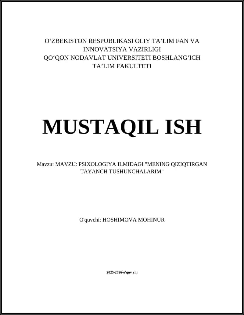 MENING QIZIQTIRGAN TAYANCH TUSHUNCHALARIM 1